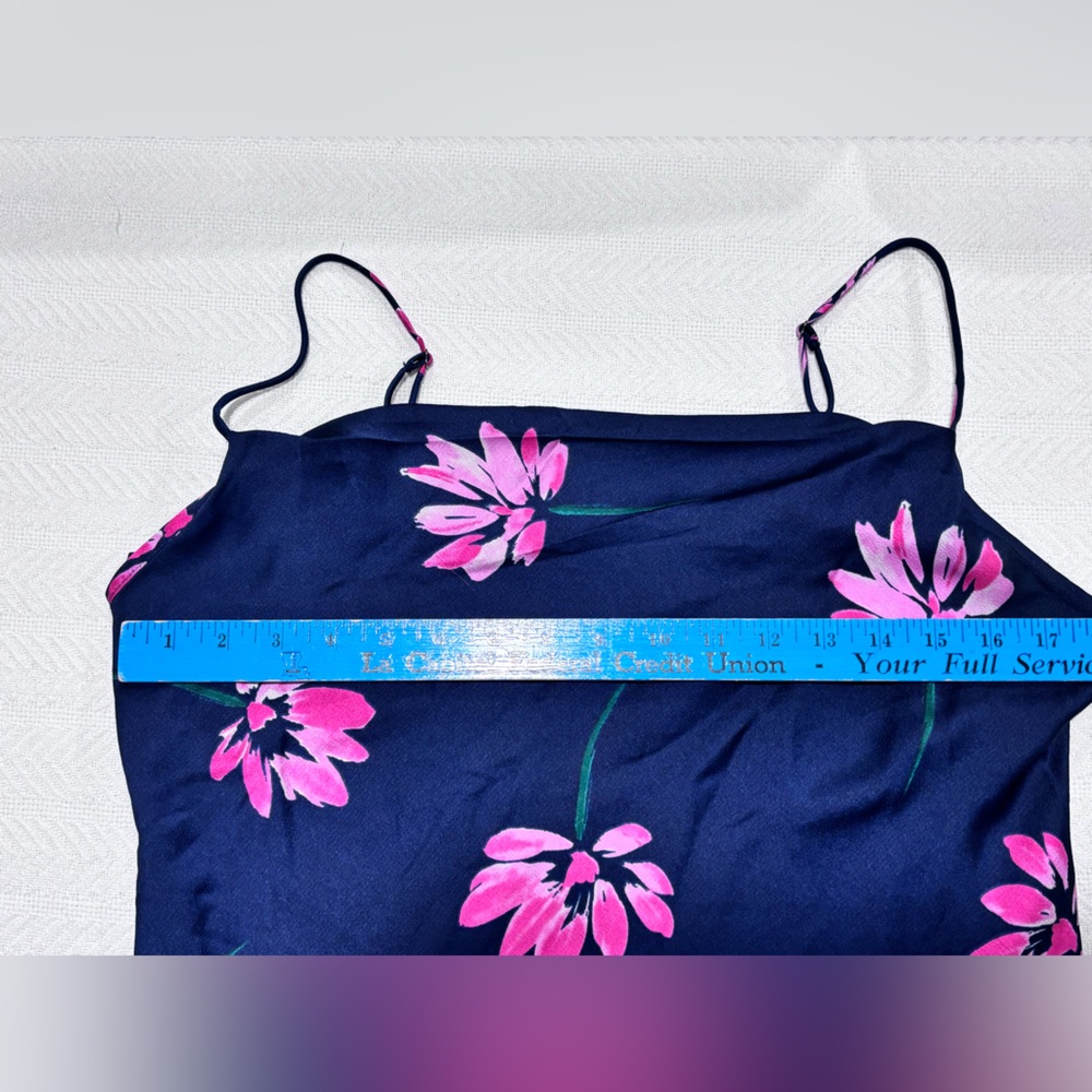All in Favor Navy and Pink Floral Midi Dress 🌷 - Picture 6 of 9